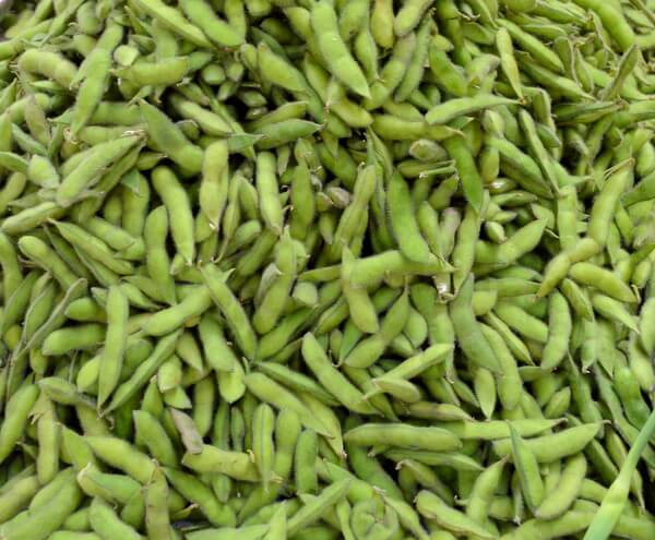 What are some recipes that contain edamame beans?