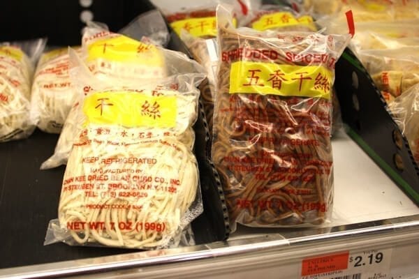 packages of Chinese tofu noodles