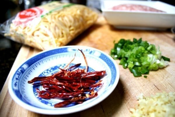 Kaitlin's Special Noodles (Ground Pork Lo Mein), by thewoksoflife.com