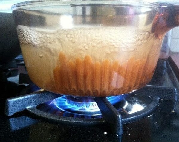 boiling penne