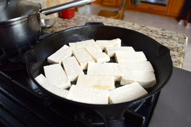 Pan-Fried Tofu with Soy Dipping Sauce, by thewoksoflife.com