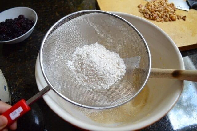 sifting flour