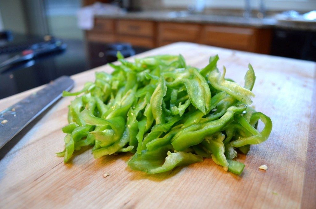 sliced hot green peppers