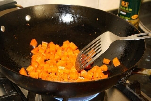 carrots wok - Chinese Spicy Eight Treasures Stir Fry, by thewoksoflife.com