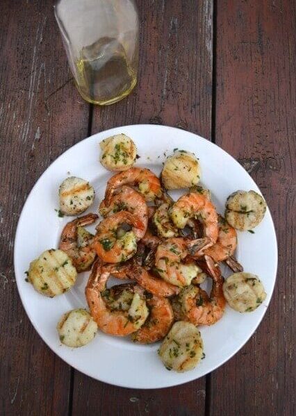 Grilled shrimp and scallops
