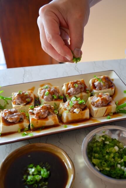 Hakka Style Chinese Stuffed Tofu by thewoksoflife.com
