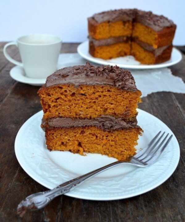 Pumpkin Cake with Mexican Chocolate Frosting