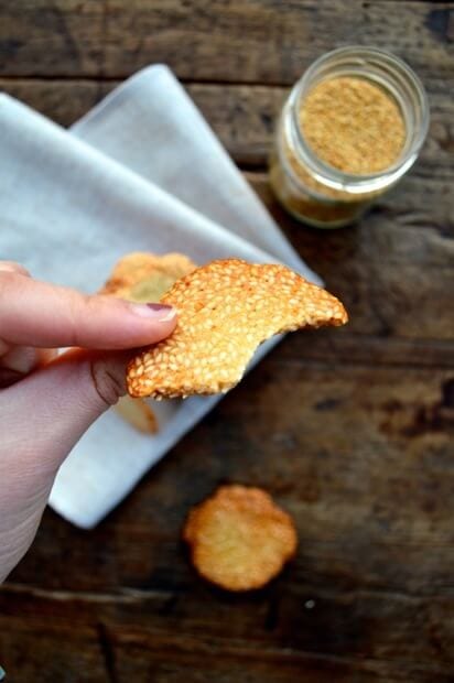 Homemade Sweet Sesame Crisps, by thewoksoflife.com