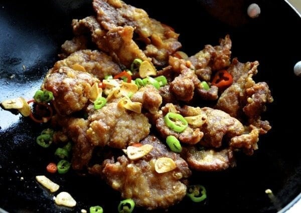 Crispy Cantonese Salt and Pepper Pork Chops by thewoksoflife.com
