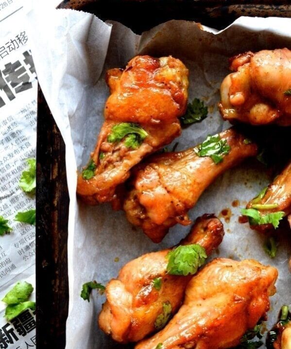 Thai Style Red Curry Lime Wings by thewoksoflife.com