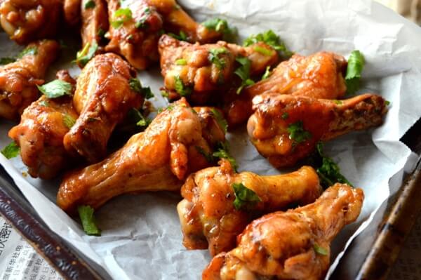 Thai Style Red Curry Lime Wings by thewoksoflife.com