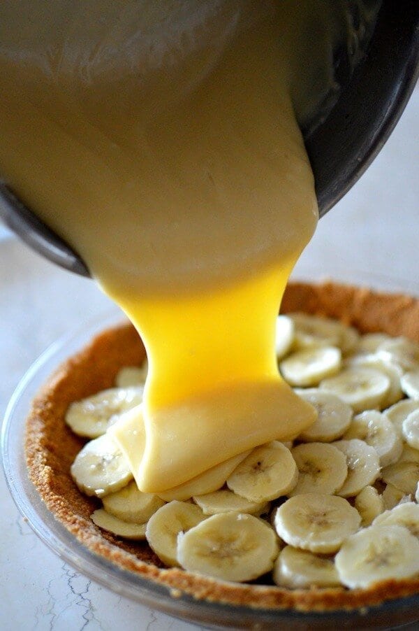 Bourbon Banana Cream Pie, by thewoksoflife.com