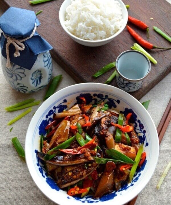 Chinese Eggplant with Garlic Sauce by thewoksoflife.com