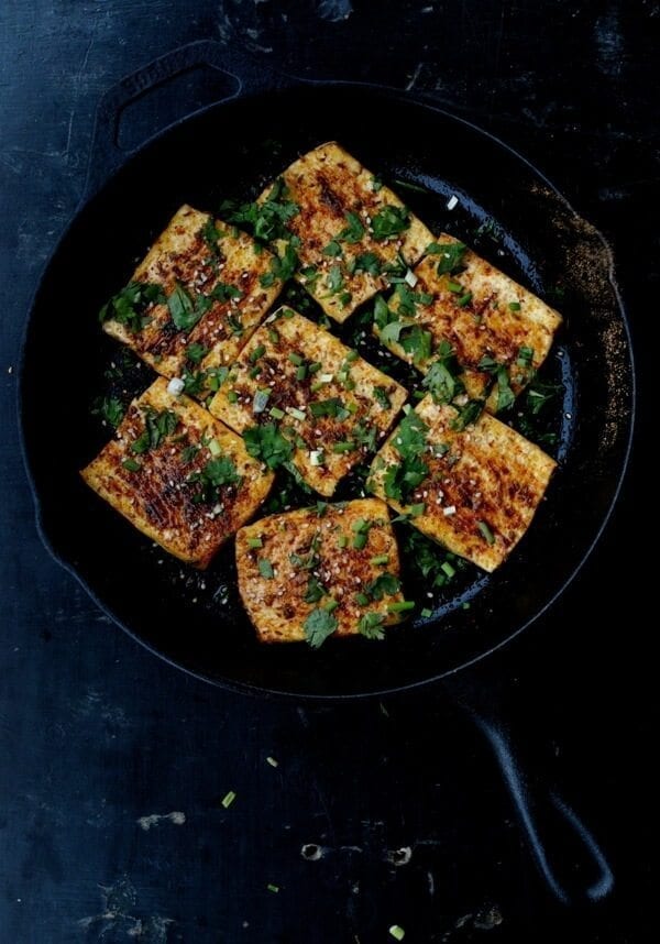 Spicy Griddled Tofu Steak, by thewoksoflife.com