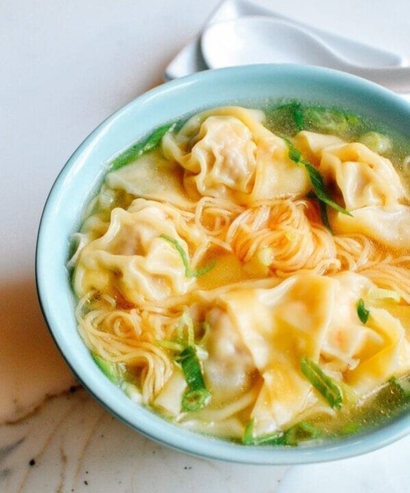 Cantonese Wonton Noodle Soup, by thewoksoflife.com