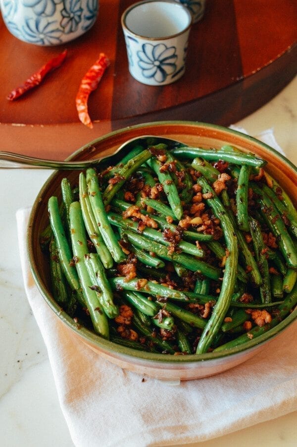 Sichuan Dry Fried Green Beans, by thewoksoflife.com