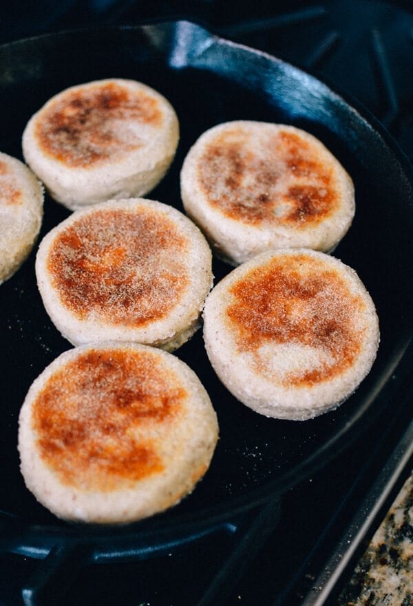 Homemade Multigrain English Muffins, by thewoksoflife.com
