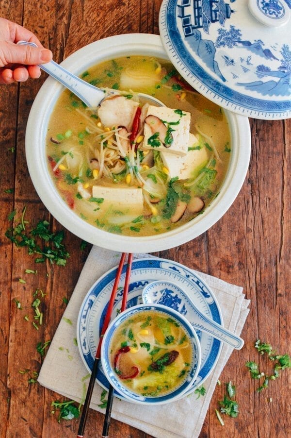 Chinese fish tofu soup