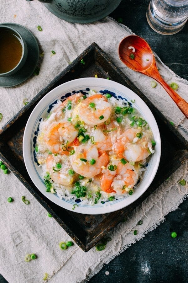 Shrimp with Lobster Sauce, by thewoksoflife.com