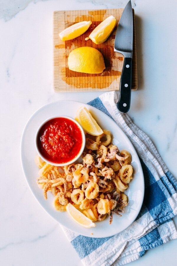 Fried Calamari, by thewoksoflife.com