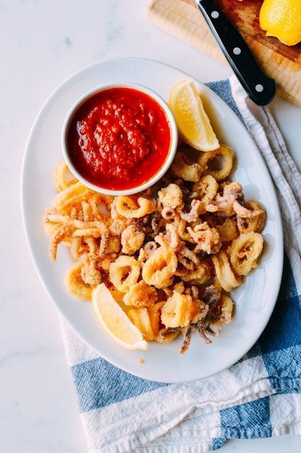 Fried Calamari, by thewoksoflife.com