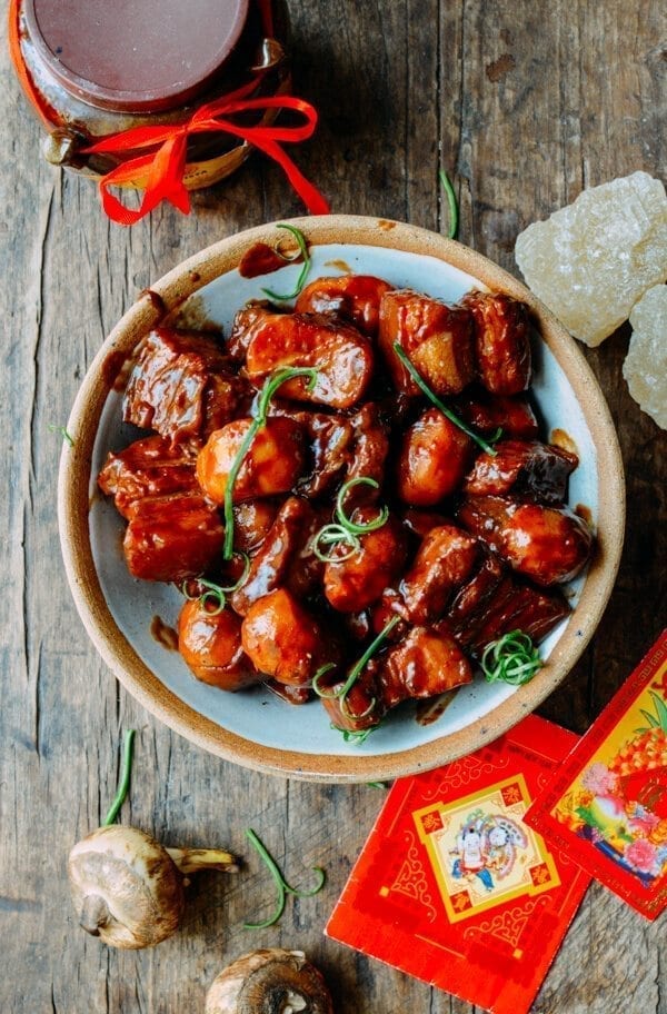 Cantonese Style Braised Pork Belly with Arrowroot, by thewoksoflife.com