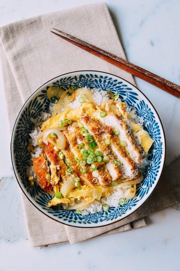 Katsudon Japanese Pork Cutlet and Egg Rice Bowl - The Woks of Life