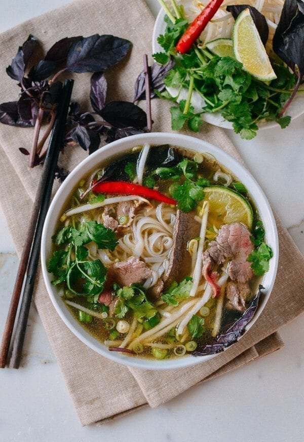 Pho Recipe (Vietnamese Beef Noodle Soup), by thewoksoflife.com