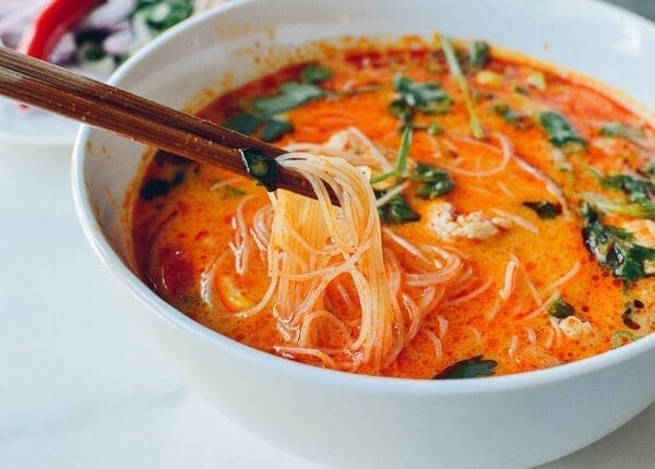 15 Minute Coconut Curry Noodle Soup, by thewoksoflife.com