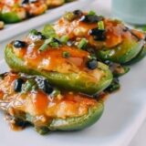 Dim sum Chinese stuffed peppers