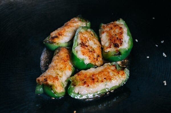 Chinese Stuffed Peppers, by thewoksoflife.com
