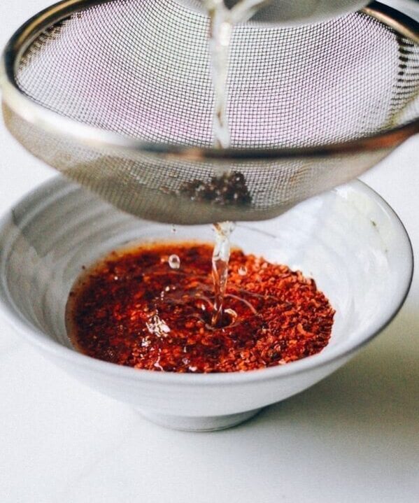 How to Make Chili Oil, by thewoksoflife.com