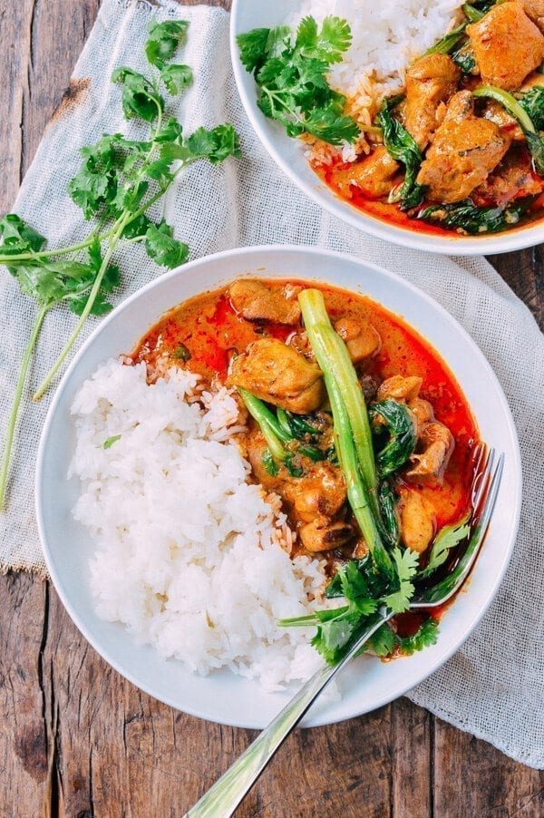 Red Curry Chicken, by thewoksoflife.com