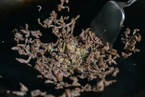 Shredded pork and garlic, by thewoksoflife.com