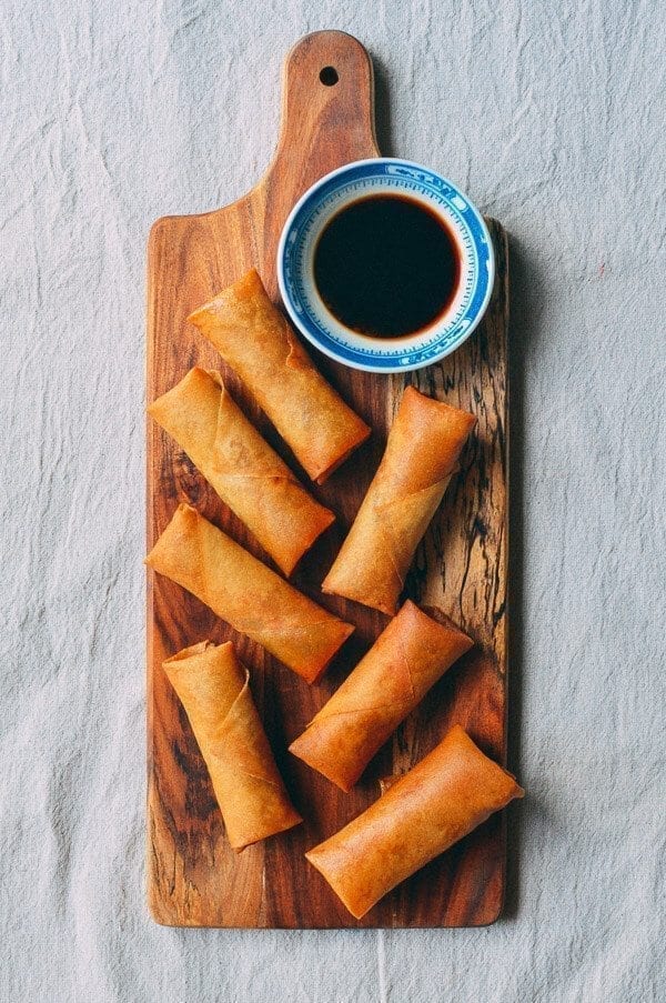 Chinese New year recipes - Homemade Spring Rolls, by thewoksoflife.com