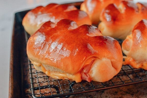 Ham and Cheese Buns, A Chinese Bakery Treat, by thewoksoflife.com
