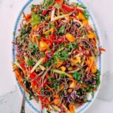 Rainbow soba noodle salad