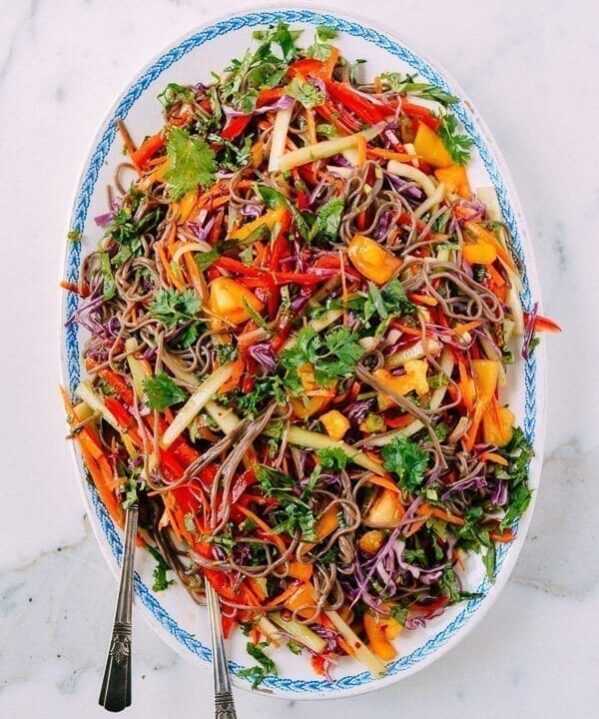 Rainbow Noodle Salad, by thewoksoflife.com