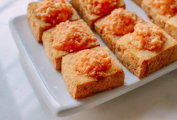 Crispy Skin Stuffed Tofu, A Chinatown Favorite, by thewoksoflife.com