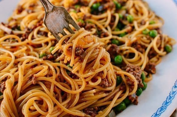 Chinese spaghetti bolognese