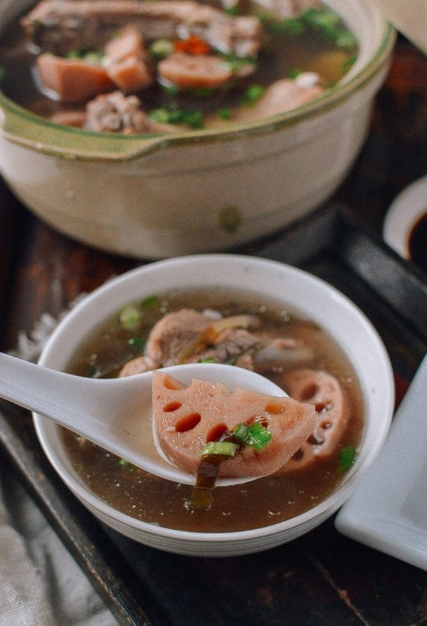 Chinese New year Recipes - Lotus Root & Pork Soup, by thewoksoflife.com