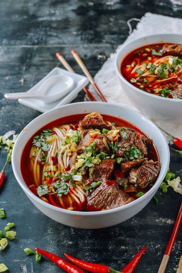 Spicy Beef Noodle Soup, by thewoksoflife.com