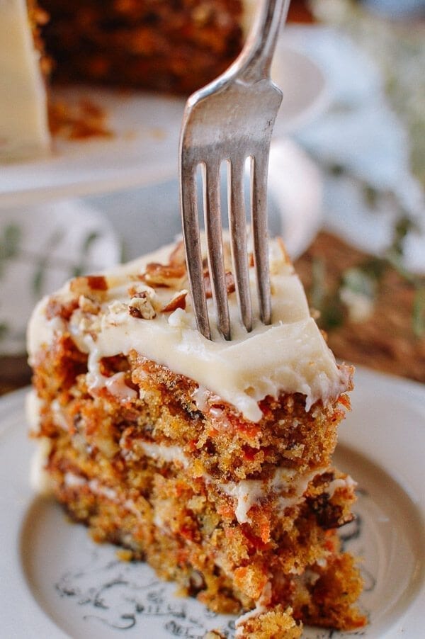Our Favorite Carrot Cake Recipe, by thewoksoflife.com