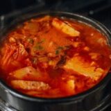 Kimchi stew on stove