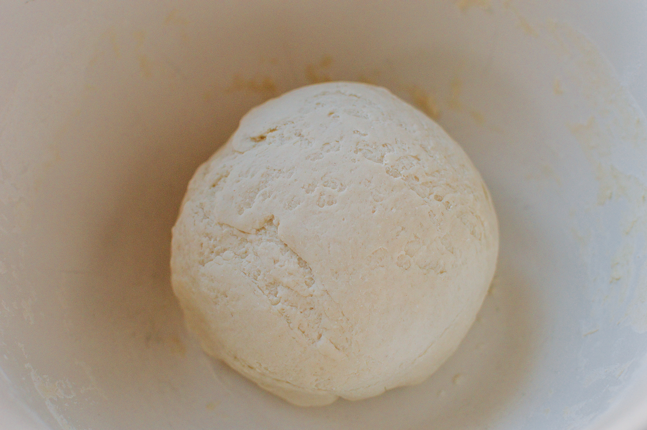 ball of dumpling wrapper dough