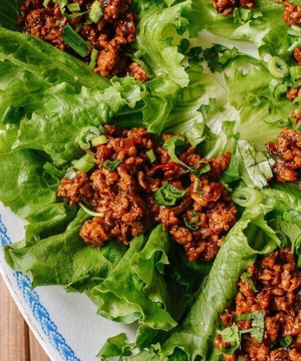 Chicken Lettuce Wraps, A Healthy Low Carb Favorite, by thewoksoflife.comorite, by thewoksoflife.com