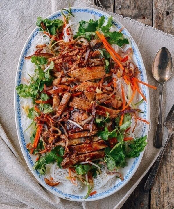 Vietnamese Noodle Salad with Grilled Pork Chops, by thewoksoflife.com