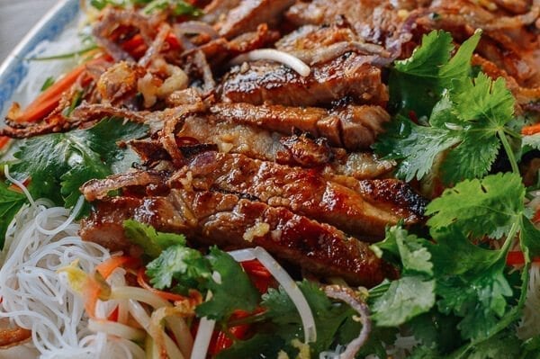 Vietnamese Noodle Salad with Grilled Pork Chops, by thewoksoflife.com