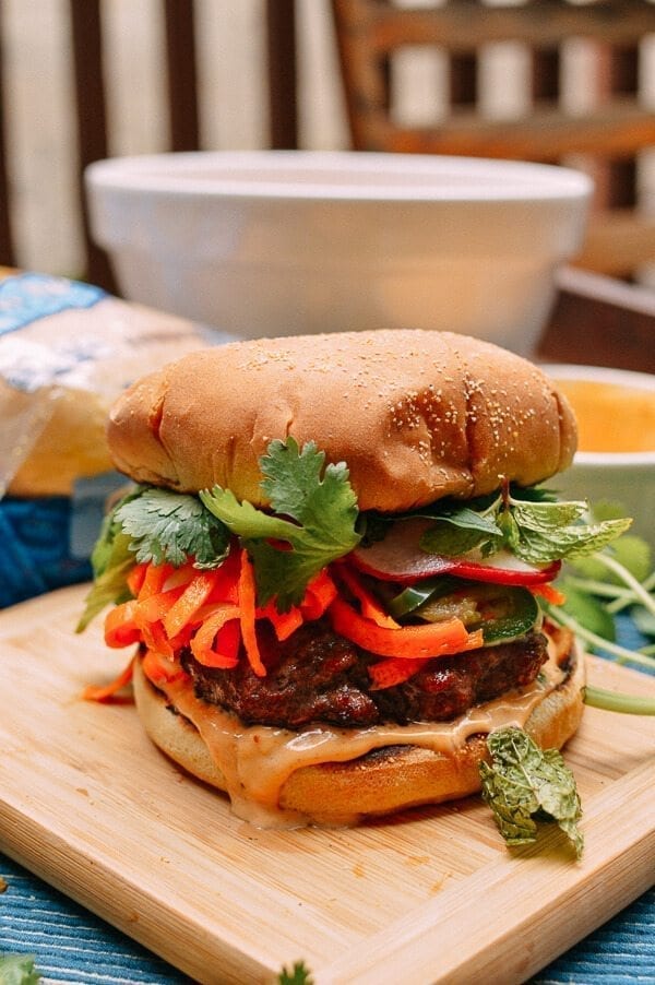 Banh Mi Burger, by thewoksoflife.com