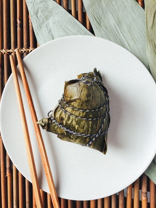 zongzi on a plate  by thewoksoflife.com